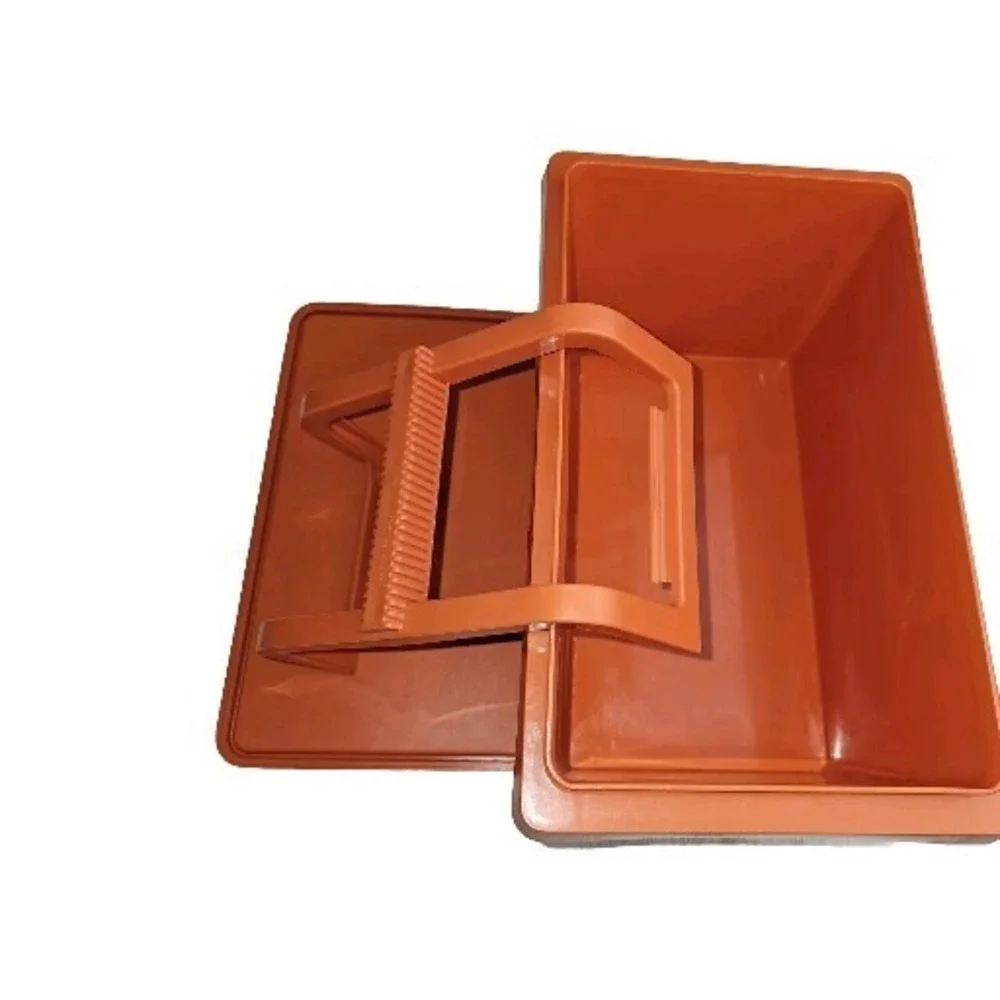 Vintage Tupperware‎ Container Orange CARRY ALL With Lid & Handle #1431-2